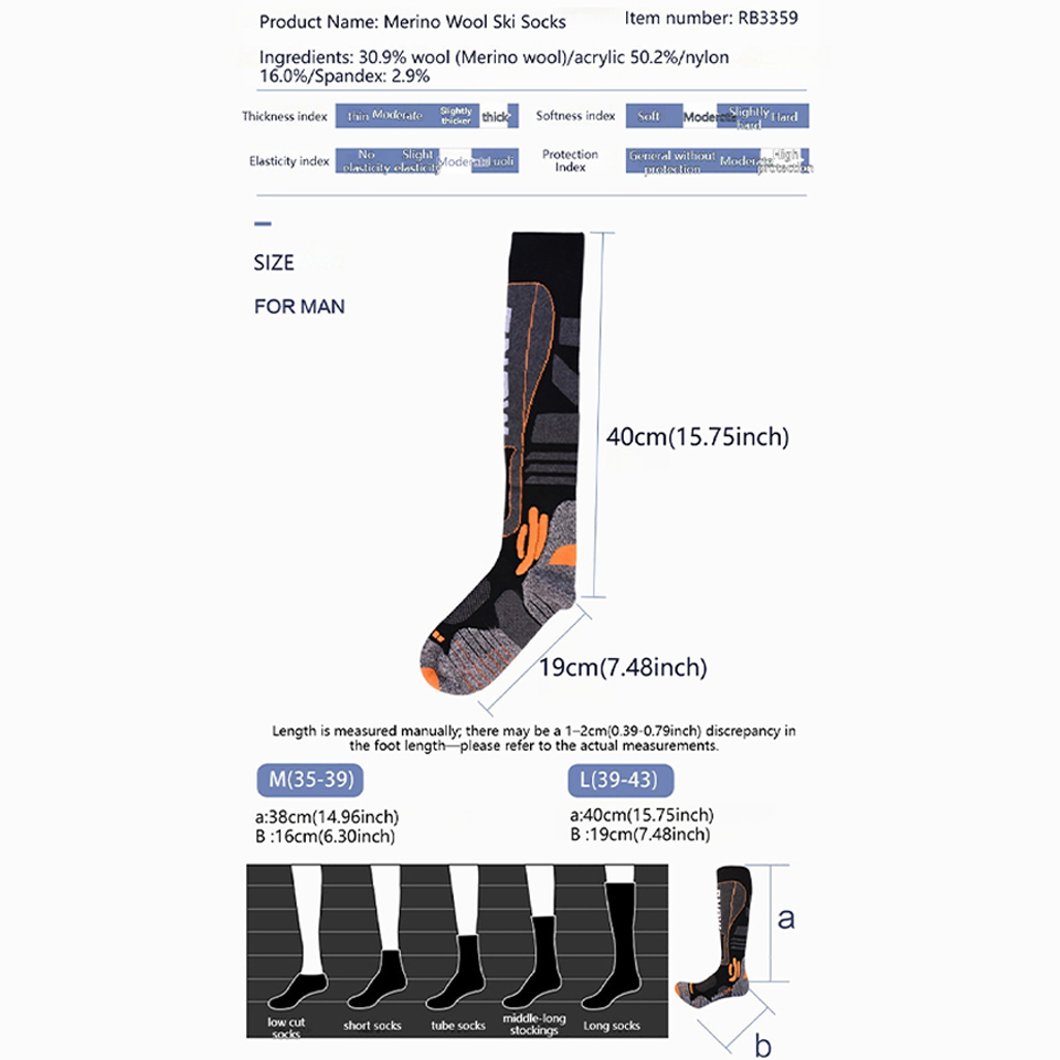 Chaussettes de ski longues en  - Thermal Sock Winter avis et prix